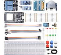 Behogan Kit di avvio per scheda di sviluppo WiFi IOT ESP32 ESP-WROOM-32, kit di avvio per ESP32-WROOM, kit di avvio per ESP32 ESP-32S WIFI con IDE Arduino