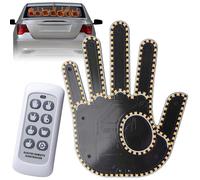 Behogan Luce per le dita dell'auto, luce per le dita dell'auto, segno della mano e della mano, luce per il pollice verso il basso, luce a LED con telecomando, ED per la finestra posteriore