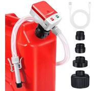 Behogan Pompa di Trasferimento del Carburante con Sensore Auto-Stop, Pompa Elettronica con 4 Adattatori per Serbatoio di Diverse Dimensioni, Pompa di Trasferimento Elettronica con Tubo da 1,34 M