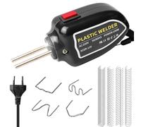 Behogan Saldatrice in plastica da 100 W, set di riparazione per paraurti, saldatrice in plastica con 200 pezzi in 4 tipi, riparazione paraurti dell'auto, set di riparazione in plastica, 500 °C max