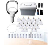 Behogan Set di 24 bicchieri con pompa a vuoto, coppettazione per viso e corpo, set di coppette con magneti terapeutici, coppette per tutto il corpo, rilassare i muscoli