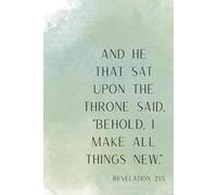Behold, I Make All Things New - Ich mache alles neu | Jahreslosung 2026 | Christian Notebook Bible Verse Revelation 21:5: Lined Journal with 120 Pages ... for Prayer, Reflection | Offenbarung 21,5