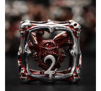 Beholder - Set di dadi in metallo per DND, mostro con occhi, 7 pezzi, poliedrici, per dungeons e dragons, regali di D&D (rosso sangue occhio)