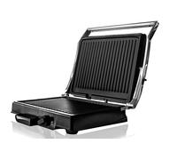 BEHOME Bistecchiera Elettrica con Doppia Piastra in Ghisa Antiaderente 1800 W...