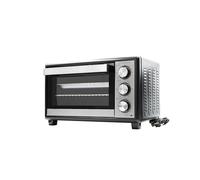 BEHOME Forno Elettrico Ventilato Piccolo 20L da tavolo, Temperatura fino a 230°, Timer 60 min, Forno elettrico da tavolo con griglia, teglia e sollevatore griglia inclusi, antiaderente, doppio vetro