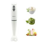 BEHOME Frullatore a immersione 250 Watt | Minipimer a immersione con lama in acciaio e gambo lavabile | Mixer cucina con velocità regolabile