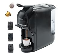 BEHOME Macchina Caffè Espresso per Cialde, Nespresso e Dolce Gusto, 3 Adattatori compatibili per ogni Caffè, Caffè Espresso pronto in pochi secondi