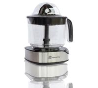 BEHOME Spremiagrumi Elettrico Professionale 1.2L, 2 Coni Estraibili e Doppio Senso di Rotazione | LED Blu, Caraffa graduata e facilmente smontabile, Nero e Argento