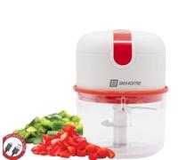 BEHOME Tritatutto Ricaricabile USB Senza Fili, Capacità 250 ml | Mini Tritatutto da Viaggio con Lame Acciaio inossidabile per Carne, Verdure, Frutta, Rosso e Bianco