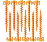 behone 10pcs Camping Tent Pegs Ground Nails Plastic Stakes for Outdoor Camping Trip (20cm×4.5cm, ⌀10, IPX4)