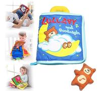 behound 3D Baby Bear Cloth Book, Touch And Feel Crinkle Cloth Books 3 To 12 Months, Soft Cloth Books for Babies Infants Toddler, Baby Books 3-12 Months, Crinkle Books for Babies (D)
