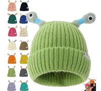 behound Monster Tentacle Hat,Cute Glowing Little Monster Knit Hat,Little Monster LED Knit Beanie,Monster Tentacle Hat (Green,L)