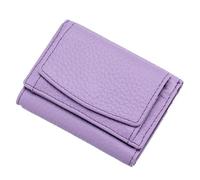 behound New Genuine Leather Rfid Blocking Card Holder Organizer Pocket Mini Wallet,Preliminaryt-Premium Leather Wallet for Men,Anti-Credit Card Fraud Folding Mini Wallet organizer (Purple)