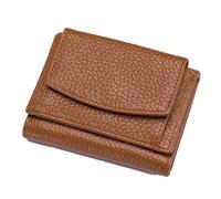 behound New Genuine Leather Rfid Blocking Card Holder Organizer Pocket Mini Wallet,Preliminaryt-Premium Leather Wallet for Men,Anti-Credit Card Fraud Folding Mini Wallet organizer (Brown)