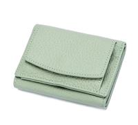 behound New Genuine Leather Rfid Blocking Card Holder Organizer Pocket Mini Wallet,Preliminaryt-Premium Leather Wallet for Men,Anti-Credit Card Fraud Folding Mini Wallet organizer (Green)