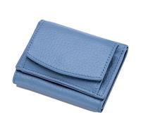 behound New Genuine Leather Rfid Blocking Card Holder Organizer Pocket Mini Wallet,Preliminaryt-Premium Leather Wallet for Men,Anti-Credit Card Fraud Folding Mini Wallet organizer (Blue)
