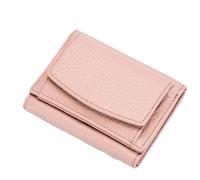 behound New Genuine Leather Rfid Blocking Card Holder Organizer Pocket Mini Wallet,Preliminaryt-Premium Leather Wallet for Men,Anti-Credit Card Fraud Folding Mini Wallet organizer (Pink)