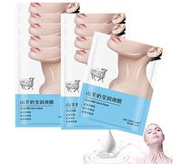behound Premium Goat Milk Collagen Firming Neck Mask Goat Milk Neck Mask Moisturizing Neck Membrane Sticker Goat Milk Skin Tightening Dilute Neck Line Sticker (10 PCS)