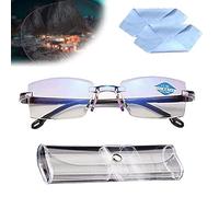behound Sapphire High Hardness Anti Blue Light Intelligent Dual Focus Reading Glasses-Ultralight Reading Glasses for Women Men (+3.50/50-55 Year of Age,Black)
