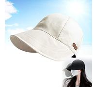 behound UV Protection Big Hats for Women, Sun Visor Hat for Women Everyday UV Protection, 2023 Sunscreen Anti-Ultraviolet Foldable Fisherman's Hat Cooling Hat (Thin,Beige)