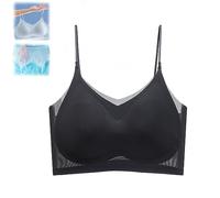 behound Windy Bra Seamless Ultra Thin, Breathable Ice Silk Lifting Bra for Women, Maracharm Windy Bra (XL,Black)