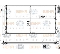 BEHR HELLA SERVICE 8FC 351 302-624 Condensatore, Climatizzatore