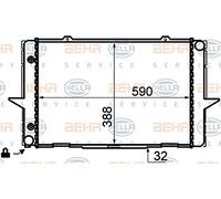 BEHR HELLA SERVICE 8MK 376 706-741 Radiatore, Raffreddamento motore