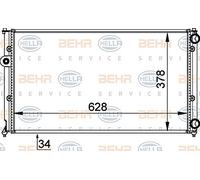 BEHR HELLA SERVICE 8MK 376 714-451 *** PREMIUM LINE *** Radiatore, Raffreddamento motore