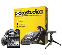 BEHRINGER PODCASTUDIO SISTEMA PODCAST MIXER XENYX 502 + CUFFIE + MICROFONO + INTERFACCIA AUDIO USB