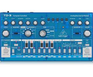 BEHRINGER TD-3 BB CELESTE SINTETIZZATORE ANALOGICO DI BASSI CON STEP SEQUENCER ARPEGGIATORE E FILTRO RISONANTE