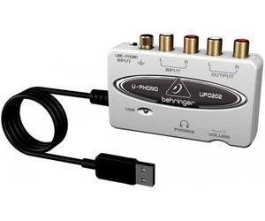 BEHRINGER UFO202 U-PHONO INTERFACCIA AUDIO 48 KHZ USB + SOFTWARE + PREAMPLIFICATORE PER GIRADISCHI IPAD IPOD CON PHONO PREAMP GROUND