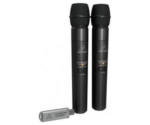 BEHRINGER ULM202-USB ULTRALINK DOPPIO MICROFONO PALMARE A MANO 2.4 GHZ + PRATICO RICEVITORE USB X MIXER XENYX Q/QX/CASSE WIRELESS READY