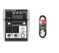 Behringer Xenyx 302 USB Mixer Analogico & Cavo Microfono Stagg XLRF to XLRM 3m Nero