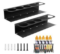 beibijio Porta Bombolette, 2 Pezzi 5 Slot Portabottiglie Spray Porta Bombole Rack per Garage Negozio e Casa,Spazio per 5 Bombolette Spray e 6 Aria Compressa