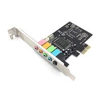 BEIEM Scheda audio interna 5.1 adatta per supporto a basso, scheda audio PCI-E SteReO 3D, CMI8738 32/64 PCI