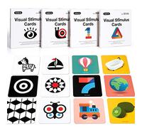 beiens Flash Cards Giochi Neonato, Alto Contrasto Scheda Flash per Bambini, 80 PC Nero Bianco Colorato Scheda Attività di Apprendimento Visivo Età 0 3 6 12 36 Mesi,Neonati Giocattoli Regalo