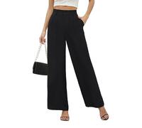 BEIGAI Pantaloni da donna eleganti e larghi, da jogging, per attività all'aperto, da yoga, con tasche, A01-nero, XXL