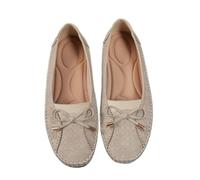 ,Beige,42,Mocassini ortopedici da Donna, Scarpe Basse Leggere in Stile Vintage, comode per Il Lavoro e L'Ufficio