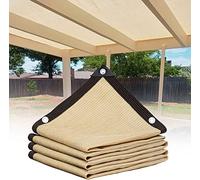 Beige 90% Rete Telo Ombra, 2x2m 3x4m 4x6m 5x5m 6x12m 7x8m 9x10m Panno Ombreggiante Resistente Ai Raggi UV Vela Ombreggiante, Tenda Da Sole Privacy Con Occhielli (Size : 2x7m(6.6x23ft))