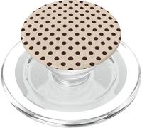 Beige and Dark Brown Polka Dots Classic Polkadots Pattern PopSockets PopGrip per MagSafe