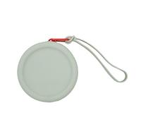 (Beige) Borsa portaoggetti multifunzionale in silicone rotondo con cerniera, piccola, portamonete e
