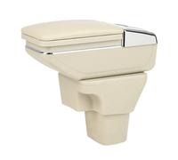 Beige Bracciolo in pelle per auto, console centrale con vano portaoggetti interno Compatibile con Hyundai Accent 2007~2008-2009-2010-2011