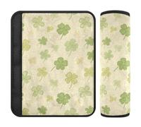 Beige Cartoon Four-Leaf Clover 2 pz Car Seat Strap Covers Stop cintura di sicurezza taglio nel collo per zaino Protector para cinturón de carro