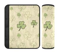 Beige Cartoon Four-Leaf Clover 2 pz seggiolino auto Pad per cinghie protegge il collo e le spalle per camion Protector para cinturón de carro