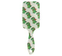 Beige Cartoon Occhiali da sole Dinosaur Silhouette antistatico spazzola per capelli per le donne nere Progettato massaggio cuoio capelluto per l'asciugatura con manico ergonomico cepillo para cabello