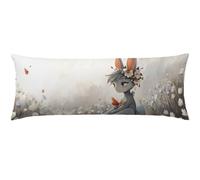 Beige Cuscino per Dormire Laterale 40x145 Cuscino Lungo per Dormire Lateralmente, Cuscini per il Collo, per Gravidanza e Sostenere la Maternità,Migliorare Qualità Del Sonno,Federe Cuscini Fiori Q-1198