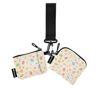 Beige Del Fumetto Caramella Delle Donne Sacchetti di Moneta Titolare di Carta Piccolo Portatile Titolare di Denaro di Carta con Tasca Cerniera per Donna 2 Pz billet