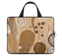 Beige e Brown Laptop Sleeve Ultra-sottile, impermeabile 17 pollici Laptop Borse, borsa protettiva portatile del computer con la cinghia della mano