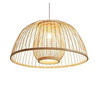 Beige Handmade Shades Dining Table Lamp Dome Basket Hanging Lighting Industrial Chandelier Lights for Living Room,Kitchen Island (15.7"x9")-1 Pack(40cm*23cm)