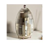 (Beige, Multicolor) Dustproof Rotating Makeup Brush Eyebrow Pencil Holder Cosmetic Organizer Vanity Storage Container wi